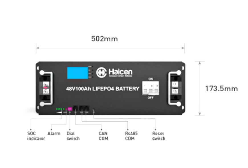 HC48100-4U Series-48V100Ah LiFePO4 Lithium Battery - product image 2